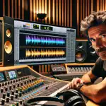 Diferencia Entre Hz y kHz audio-engineer-at-workstation-with-frequency-displays-showing-hz-and-khz-measurements