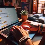 hands-typing-uwu-and-owo-emoticons-on-laptop-in-cozy-spanish-bedroom