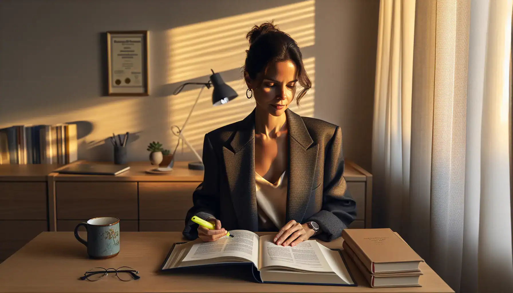 psychologist-comparing-dsm-5-and-dsm-5-tr-manuals-at-desk-in-madrid-office