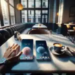 two-iphones-pro-and-pro-max-side-by-side-on-marble-table-with-hand-choosing-between-them