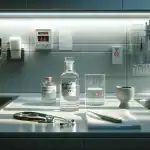 two-labeled-bottles-of-ethyl-and-isopropyl-alcohol-on-a-clinical-laboratory-counter-in-spain