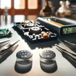 two-lr44-and-lr44h-button-batteries-side-by-side-on-workbench-with-devices