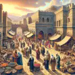 a-bustling-ancient-marketplace-representing-cultural-contrasts-of-judah-and-israel