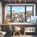 a-desk-with-statistical-charts-in-a-cozy-spanish-inspired-setting