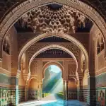 a-detailed-view-of-alhambra-s-arabesque-architecture-on-a-sunny-day