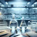¿Cuál Es la Diferencia Entre PBS y DPBS? a-lab-scene-showing-pbs-and-dpbs-in-labeled-flasks-on-a-countertop