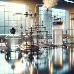 ¿Cuál Es la Diferencia Entre el Agua Destilada y el Agua Pura? a-lab-setup-with-a-distillation-apparatus-and-water-filtration-system