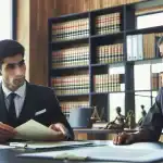 Diferencia Entre Abogado y Licenciado: Una Explicación Completa a-lawyer-consulting-with-a-client-in-a-spanish-legal-office