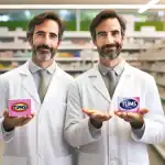 a-pharmacist-comparing-two-medications-tums-and-pepto-bismol-in-a-pharmacy