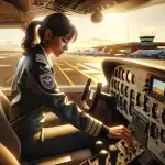 a-pilot-near-an-aircraft-at-a-spanish-airfield-under-clear-skies