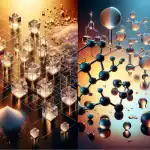 Diferencias Entre Compuestos Iónicos y Moleculares a-split-depiction-of-ionic-crystals-and-water-droplets-highlighting-their-differing-chemical-propert