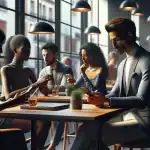 ¿Cuál Es la Diferencia Entre "Ok" y "Okay" en los Mensajes de Texto? a-young-adult-typing-on-a-smartphone-at-a-modern-cafe-in-spain