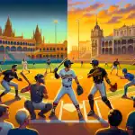 baseball-and-softball-players-in-a-spanish-sports-field-during-a-game