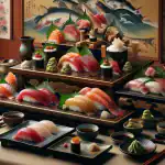 sashimi-and-nigiri-served-on-a-traditional-japanese-dining-table