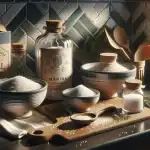 two-bowls-of-sea-salt-and-iodized-salt-on-a-mediterranean-style-countertop