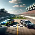 two-distinct-nascar-racecars-on-a-professional-track-under-a-clear-sky