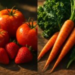 distinción entre frutas y verduras