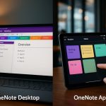 onenote escritorio vs aplicación